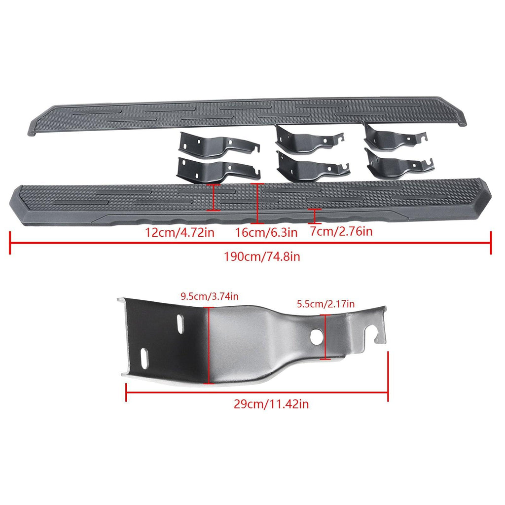 NINTE For 2021 - 2025 Ford Bronco 4 Door Nerf Bar Running Boards Side Step Anti Slip - NINTE
