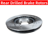 NINTE Rear Drilled Brake Rotors for Hyunda Elantra GT Veloster Venue Kona Forte Soul