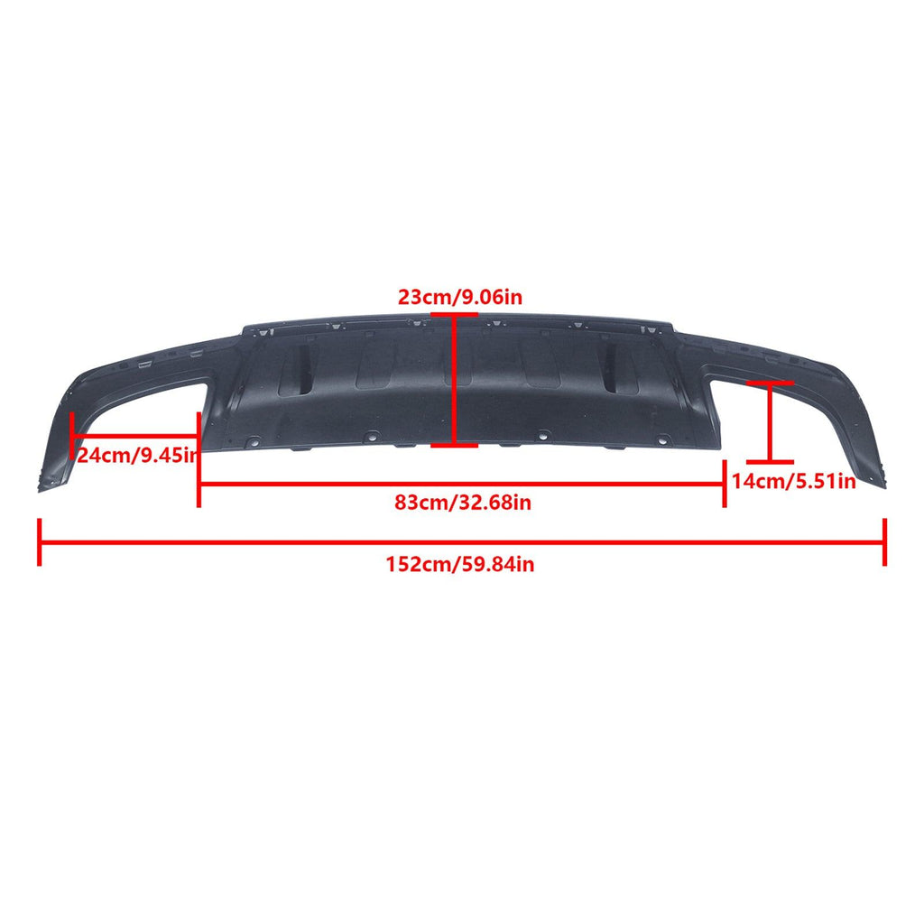 NINTE For 2015 - 2021 Chrysler 300 Dual Rectangle Exhaust Opening Rear Diffuser Rear Bumper Lip - NINTE