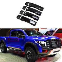 Load image into Gallery viewer, NINTE For 2016 - 2024 Nissan Titan Door Handle Covers Gloss Black Door Trim Cover With 2 Smart Keyholes ABS - NINTE