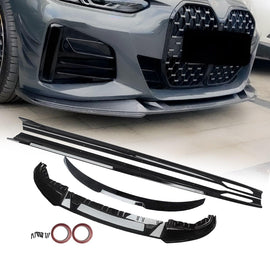 NINTE For 2022 - 2024 BMW 4 - Series Gran Coupe G26 M Sport 4DR I4 M Sport M50 Front Lip Side Skirts Rear Spoiler ABS Painted - NINTE