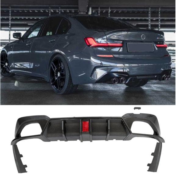 NINTE For 2019 - 2022 BMW 3 Series G20 M Sport 330i 340i 320i 330e M340i Rear Diffuser Rear Bumper Lip - NINTE