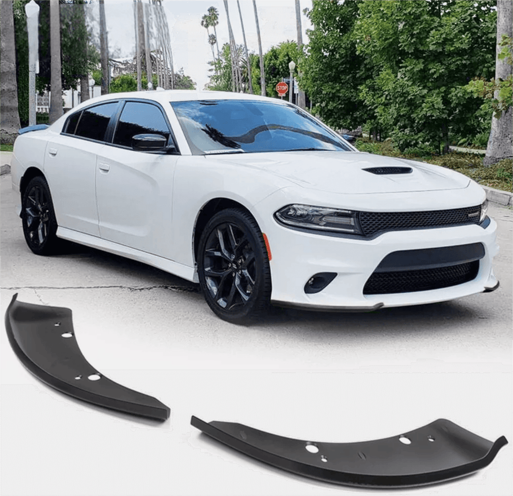 NINTE For 2015 - 2024 Dodge Charger SRT Scat Pack ABS Painted Front Bumper Lip Splitter Protector Pair - NINTE