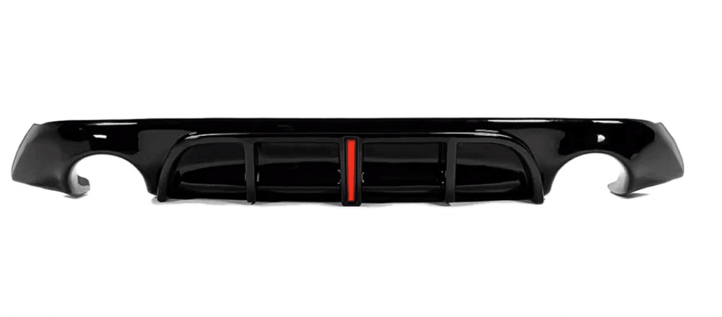 NINTE For 2017 - 2022 INFINITI Q60 Rear Diffuser Rear Bumper Diffuser W/ LED Brake Light Gloss Black - NINTE
