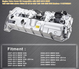 NINTE ALUMINUM Valve Cover for BMW N52 E70 E82 E90 E91 328i 528i 128i X3 X5 Z4 11127552281 - NINTE