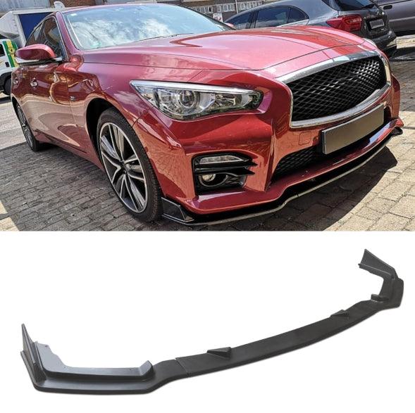 NINTE For 2014 - 2017 Infiniti Q50 Sport Model Front Lip ABS 3 PCS Front Bumper Lip Spoiler Splitter - NINTE