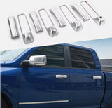 NINTE For 2009-2018 DODGE RAM 1500/2500/3500/HD Door Handle Covers ABS Painting Door Handle Caps W/1 key hole