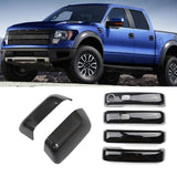 NINTE  For 2017-2023 Ford F-250 Super Duty & F-350 Super Duty Mirror Covers Handle Covers Sets Gloss Black