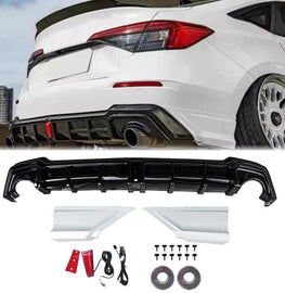 NINTE Rear Bumper For 2022 - 2025 11th Honda Civic Sedan Rear Diffuser with Corner Spats - NINTE
