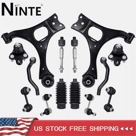 NINTE For 2006 - 2011 Honda Civic Front Lower Control Arms Ball Joint Sway Bars Tie Rods - NINTE