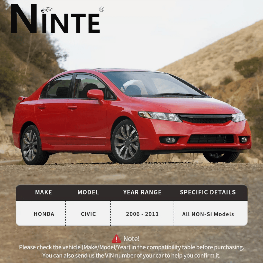 NINTE For 2006 - 2011 Honda Civic Front Lower Control Arms Ball Joint Sway Bars Tie Rods - NINTE