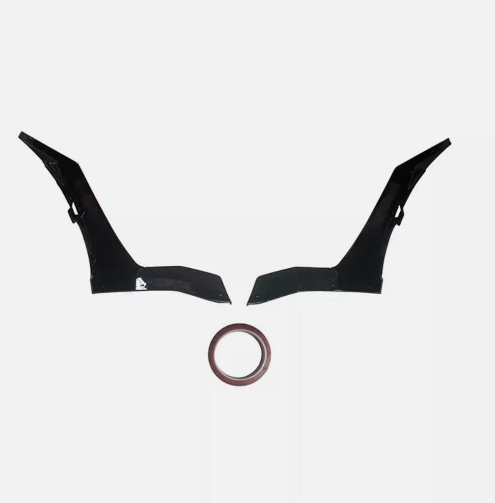 NINTE Front Bumper Lip Corner Winglet 2Pcs for Ford Mustang GT500 2015 - 2021 Front Lower Protector ABS Painted Gloss Black Splitter - NINTE