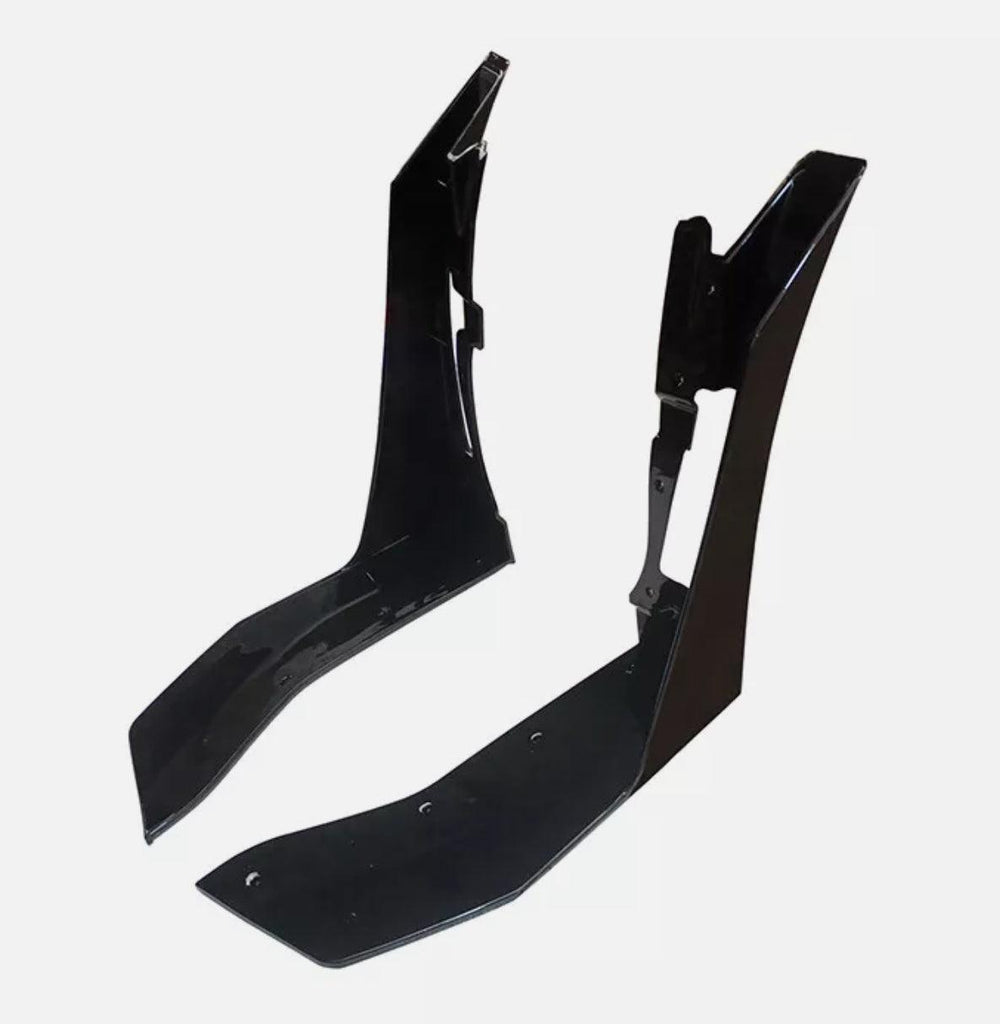 NINTE Front Bumper Lip Corner Winglet 2Pcs for Ford Mustang GT500 2015 - 2021 Front Lower Protector ABS Painted Gloss Black Splitter - NINTE