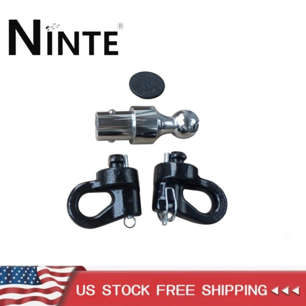 NINTE For 2013 - 2024 Dodge RAM 2500 3500 60638 Puck System 2 - 5/16" Gooseneck Hitch Kit Gooseneck Ball & Safety Chain Anchor Kit - NINTE