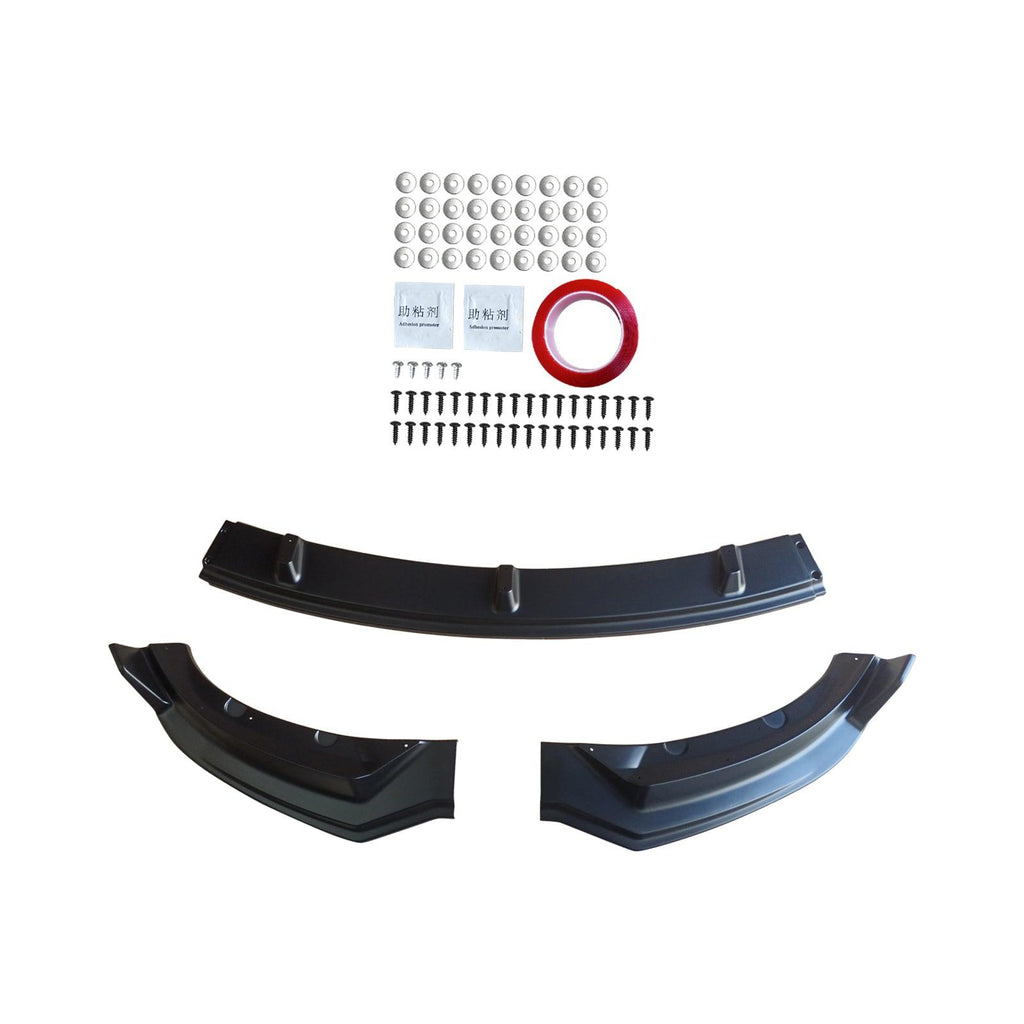 NINTE For 2017 - 2023 Tesla Model 3 Sedan Front Lip ABS 3 Pieces Front Chin Splitter - NINTE