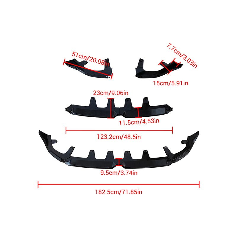 NINTE For 2025+ BMW X3 G45 M Sport MP Front Lip Front bumper Gloss Black - NINTE