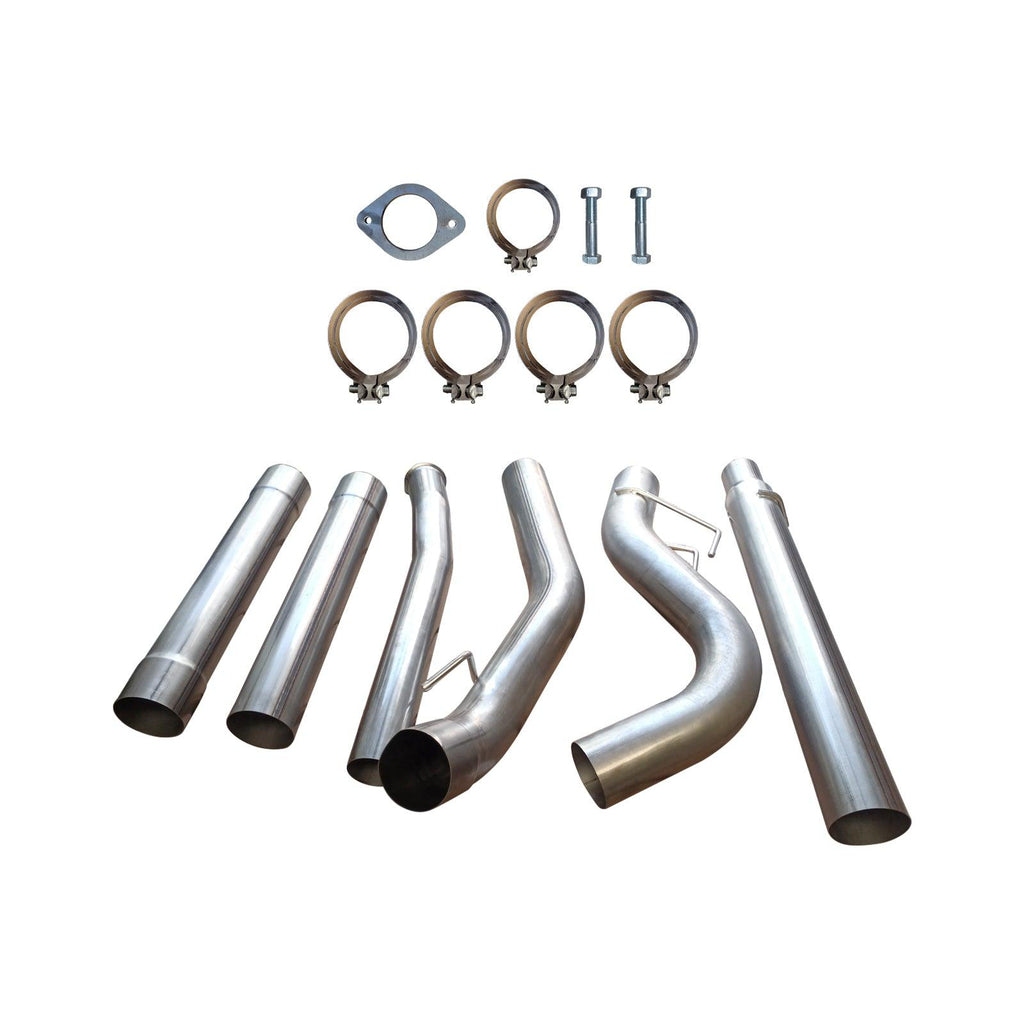 NINTE For 2011 - 2023 Ford 6.7 Powerstroke DPF Delete Race Pipe 4"/5" Downpipe - Back - NINTE