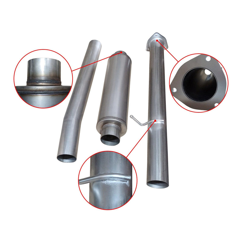 NINTE 4'' 2013 - 2018 6.7 Cummins DPF Delete Race Pipe Dodge Ram 2500/3500 - NINTE