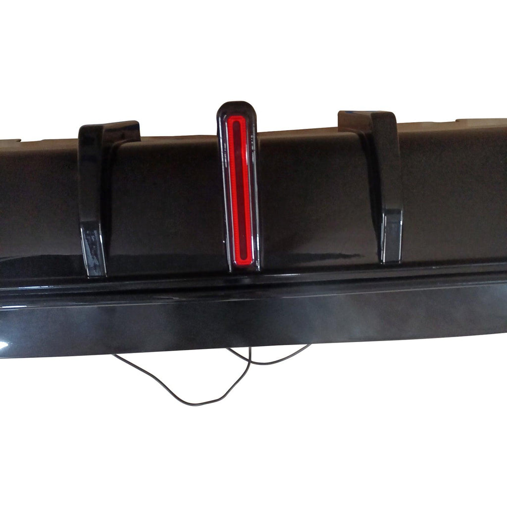 NINTE For 2023 - 2024 BMW 3 Series G20 LCI Gloss Black Rear Lower Diffuser with LED Light - NINTE