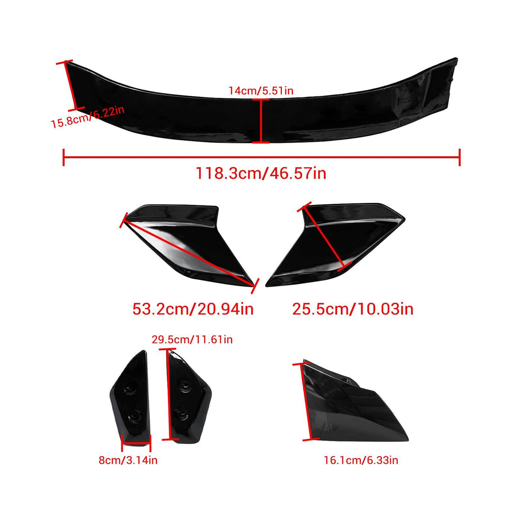 NINTE For 2022 - 2024 11th Honda Civic Sedan Rear Spoiler Trunk Spoiler ABS Type R Style FK8 Wing Style - NINTE