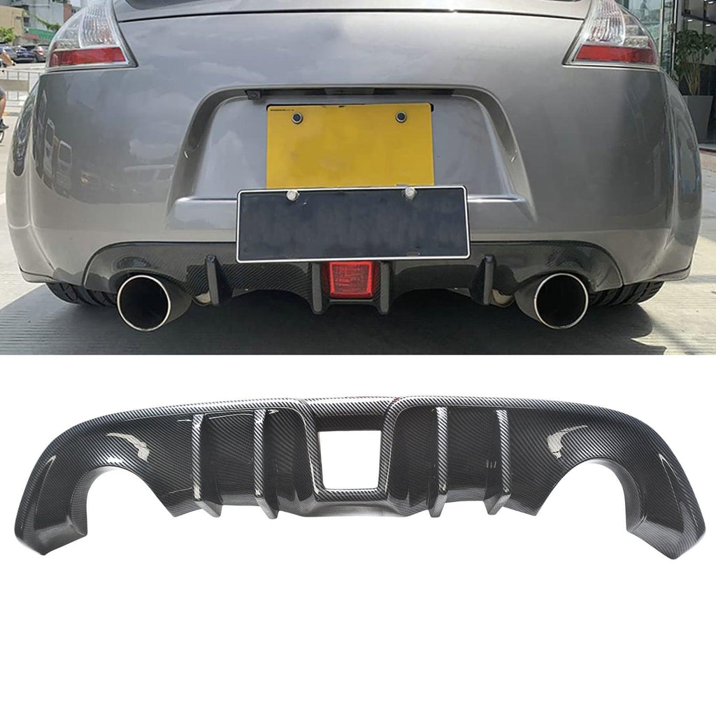 NINTE For 2009 - 2020 Nissan 370Z Rear Diffuser Z34 JDM L Shark Fin Style Rear Bumper Diffuser Valance - NINTE