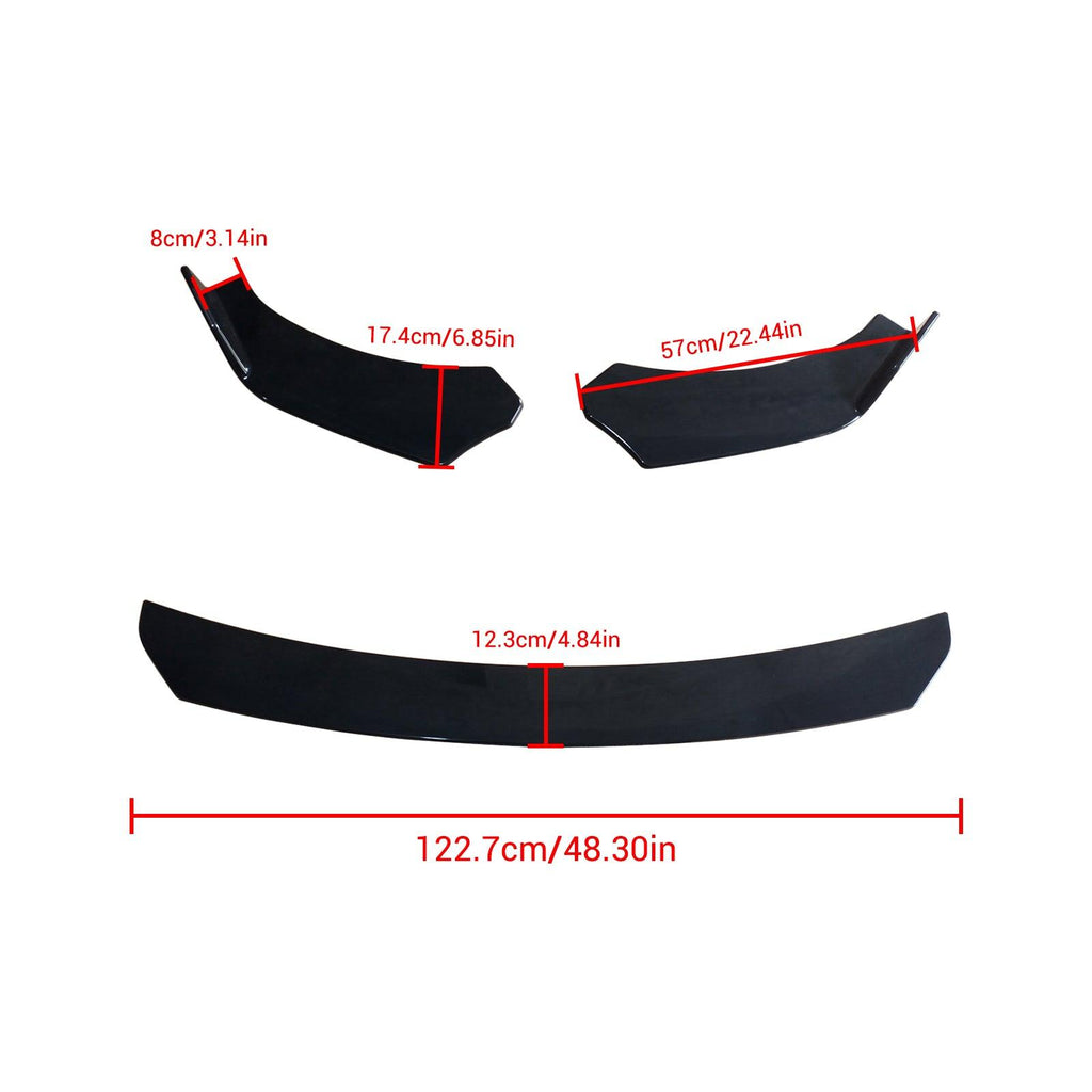 NINTE BMW Audi Benz Mazda Honda Civic Audi Q5 Universal Front Bumper Lip Body Kit Spoiler ABS - NINTE