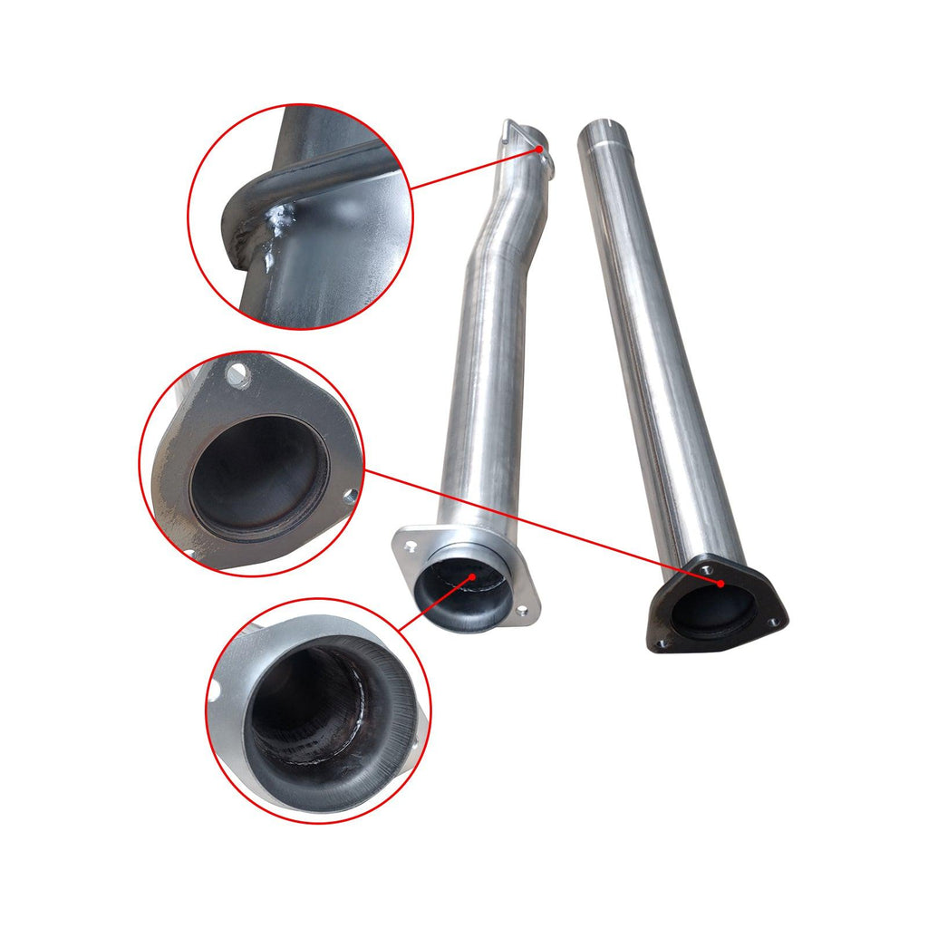 NINTE 4"/5" 2011 - 2023 Ford 6.7 Powerstroke DPF Delete Race Pipe w/Muffler Exhaust - NINTE