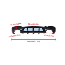 Load image into Gallery viewer, NINTE For BMW 2017 - 2023 M5 CS W/LED G30 G31 G38 530i 540i 550i Rear Diffuser Gloss Black - NINTE