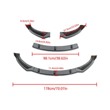 Load image into Gallery viewer, NINTE For 2017 - 2023 Tesla Model 3 Sedan Front Lip ABS 3 Pieces Front Chin Splitter - NINTE