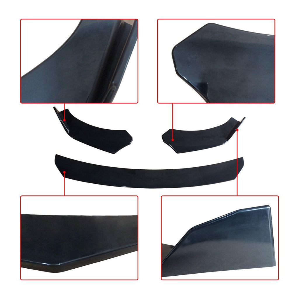NINTE BMW Audi Benz Mazda Honda Civic Audi Q5 Universal Front Bumper Lip Body Kit Spoiler ABS - NINTE