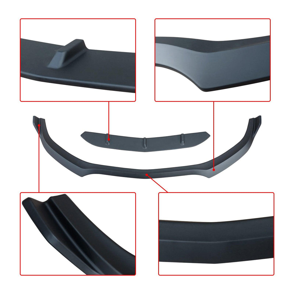 NINTE For 2015 - 2021 Mercedes Benz C63 Front Bumper lip B Style Splitter Front Lip - NINTE