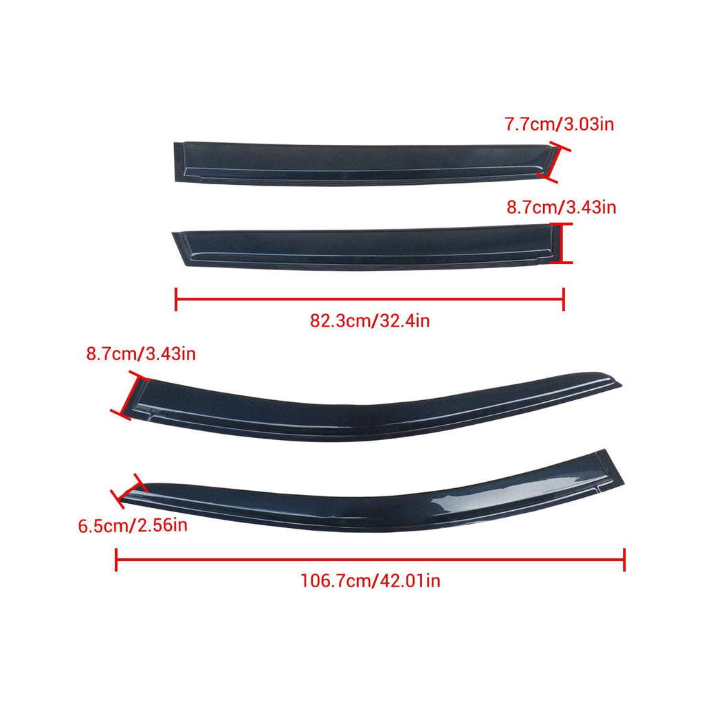 NINTE For 2018 - 2023 Subaru Crosstrek Smoke Window Visor Rain Guard Vent Shade Deflector - NINTE