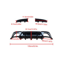 Charger l'image dans la galerie, NINTE For 2019 - 2022 BMW G20 3 Series M Sport Rear Diffuser W/ LED Light NINTE Style Gloss Black - NINTE