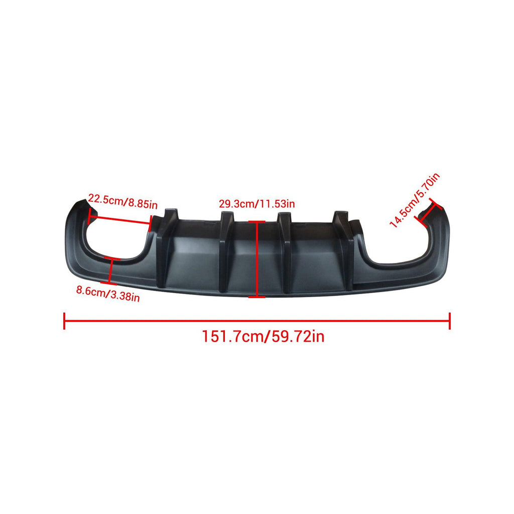 NINTE For 2020 - 2023 Dodge Charger Widebody Quad Exhaust Rear Diffuser Rear Bumper Lip - NINTE