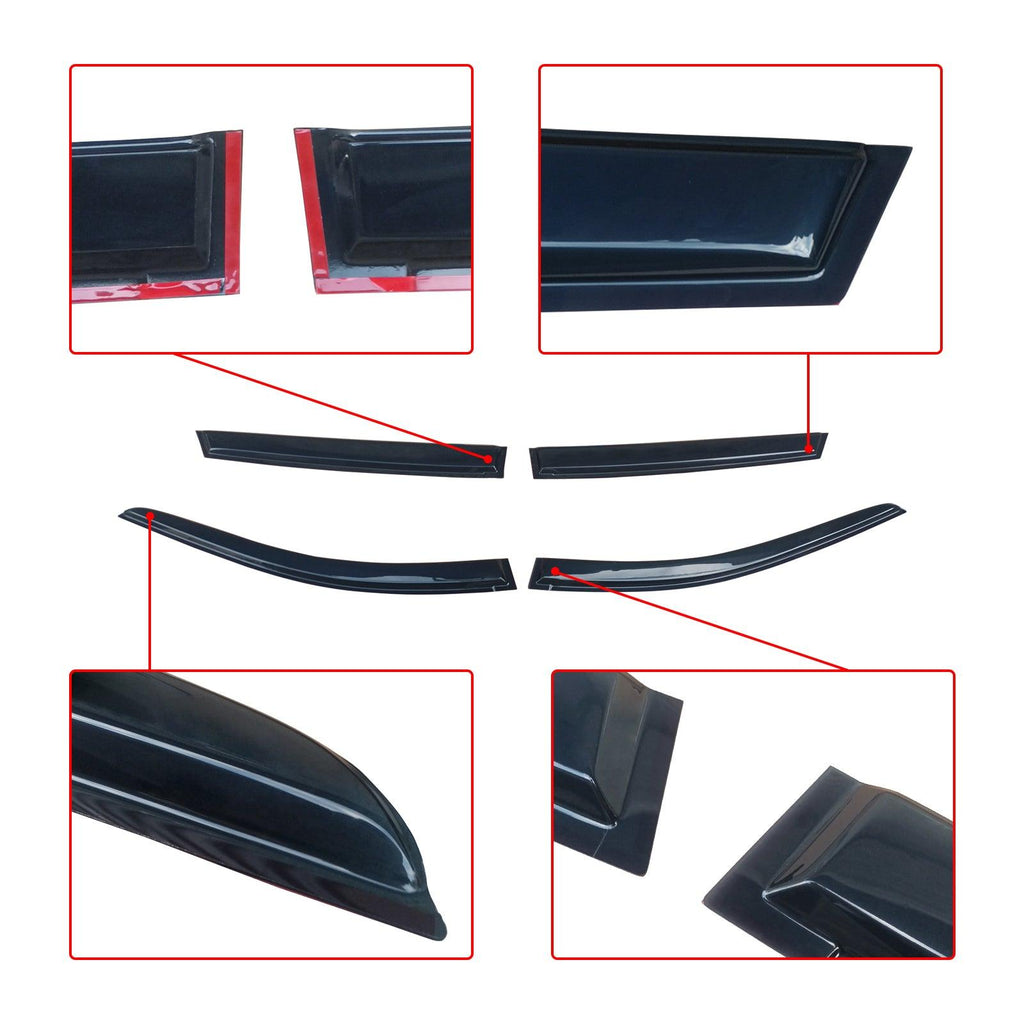 NINTE For 2018 - 2023 Subaru Crosstrek Smoke Window Visor Rain Guard Vent Shade Deflector - NINTE