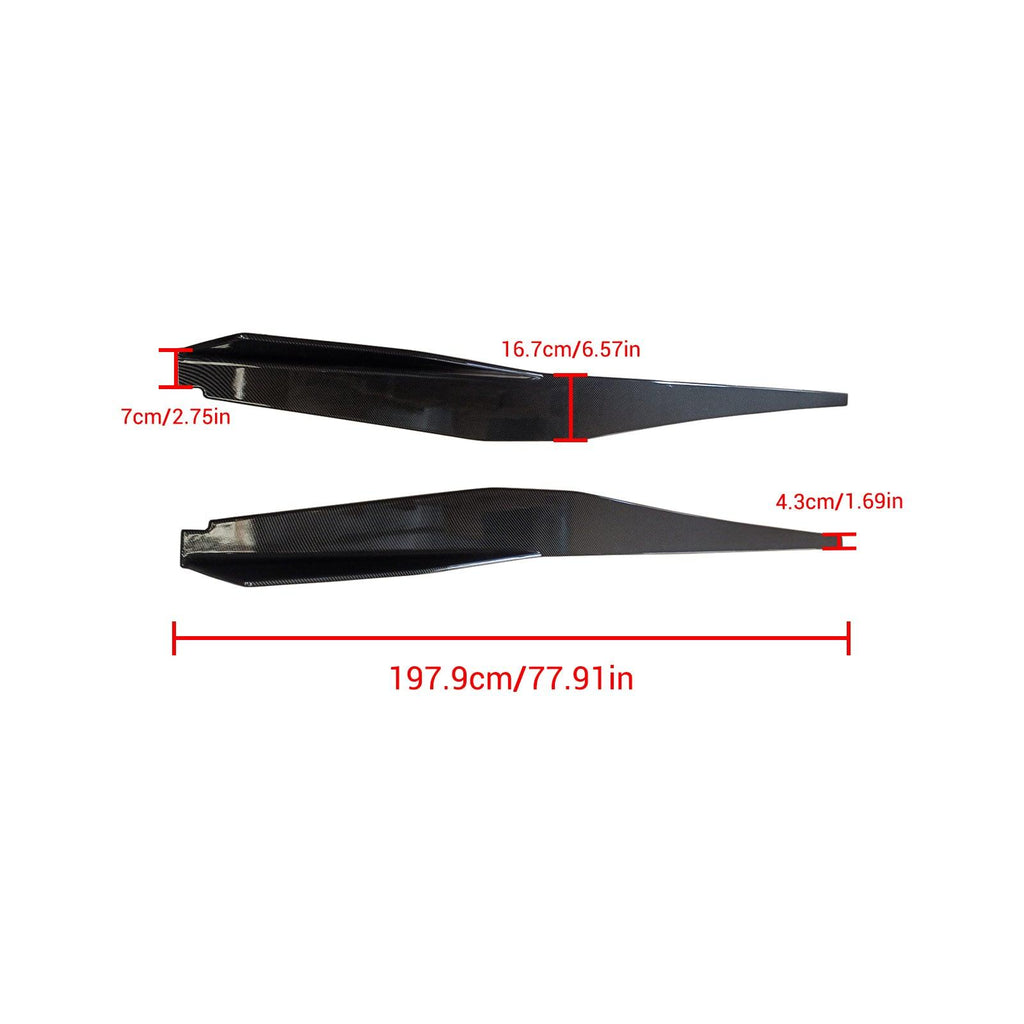 NINTE For 2020 - 2025 Chevy Corvette C8 Side Skirts Stingray GM 5VM Look ABS Painted Rocker Panel Extension NINTE Style - NINTE