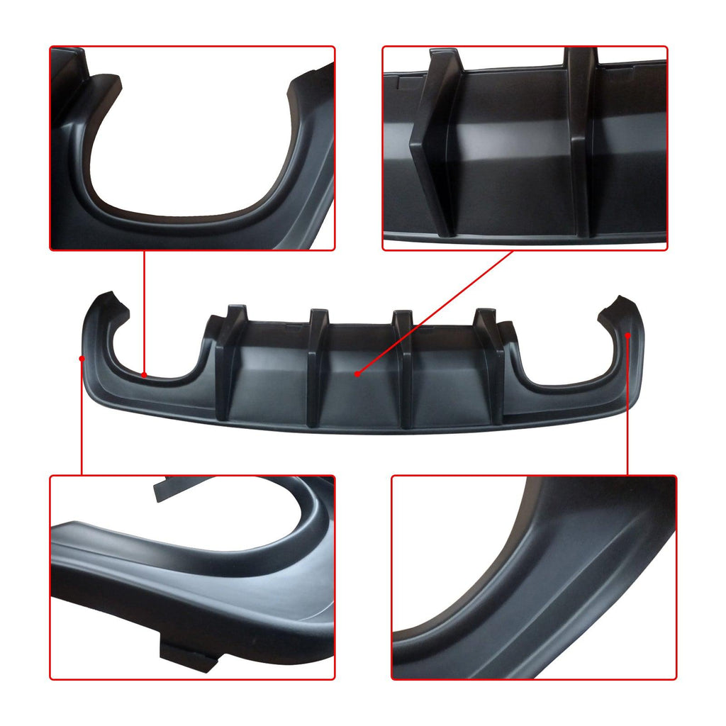 NINTE For 2020 - 2023 Dodge Charger Widebody Quad Exhaust Rear Diffuser Rear Bumper Lip - NINTE