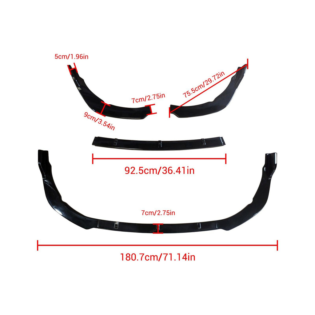NINTE For 2018 - 2024 Toyota Camry Sport SE XSE Front Bumper Lip Lower Splitter - NINTE