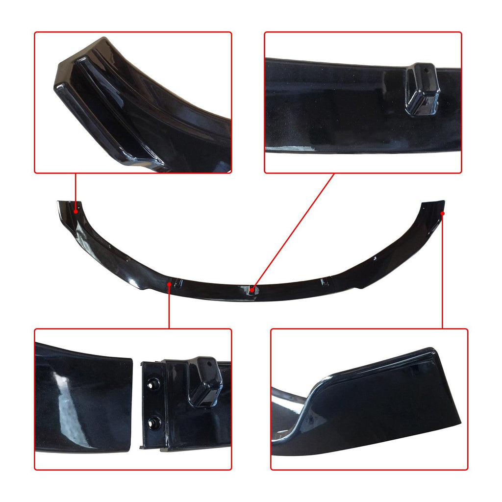 NINTE For 2017 - 2023 Tesla Model 3 Front Lip 3 Pieces Sport Style Splitter - NINTE
