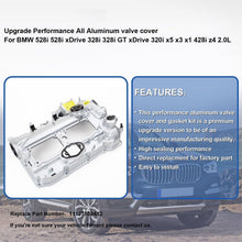Charger l'image dans la galerie, NINTE Upgrade Aluminum Valve Cover Kit for 2012 - 2018 BMW N20 320i 328i 528i X3 X5 X1 Z4 2.0L L4 Replace 11127588412 - NINTE