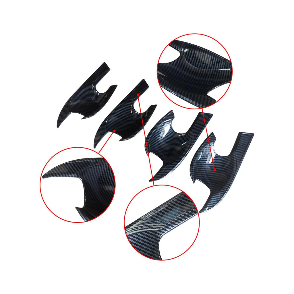 NINTE For 2022 2023 2024 11th Gen Honda Civic Carbon Fiber Pattern Door Handle Bowl Cover Trim - NINTE