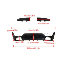 Laden Sie das Bild in den Galerie-Viewer, NINTE For 2023 - 2024 BMW 3 Series G20 LCI Gloss Black Rear Lower Diffuser with LED Light - NINTE
