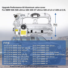 Charger l'image dans la galerie, NINTE Upgrade Aluminum Valve Cover Kit for 2012 - 2018 BMW N20 320i 328i 528i X3 X5 X1 Z4 2.0L L4 Replace 11127588412 - NINTE
