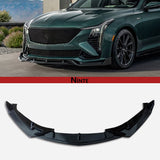 NINTE Front Lip For 2024-2026 Cadillac CT5-V 3PC Gloss Black Front Bumper Splitter