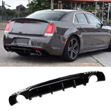 NINTE For 2015-2023 Chrysler 300 SRT Exhaust Shark Fins Rear Diffuser Rear Bumper Lip