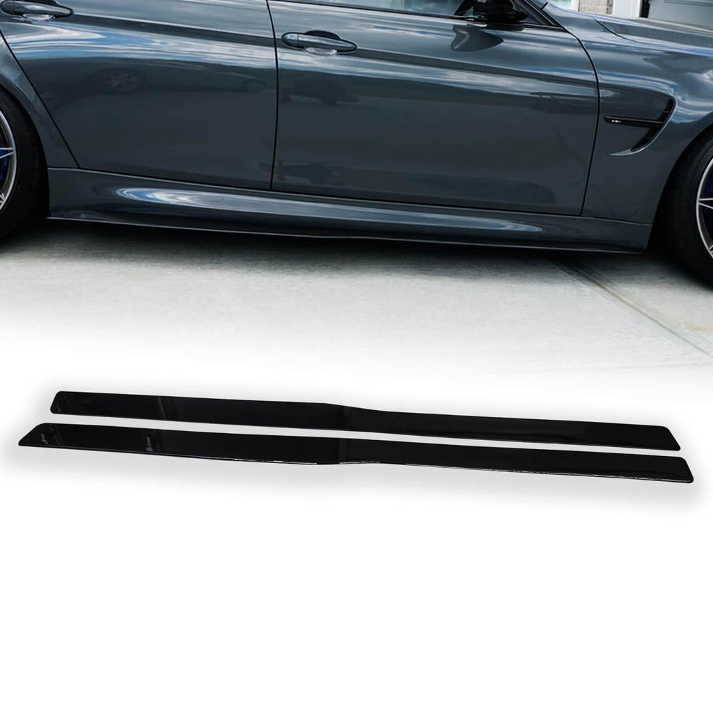 NINTE For 2013 - 2018 BMW M3 F80 M4 F82 Side Skirts Rocker Panel Side Extension Lip Splitter - NINTE