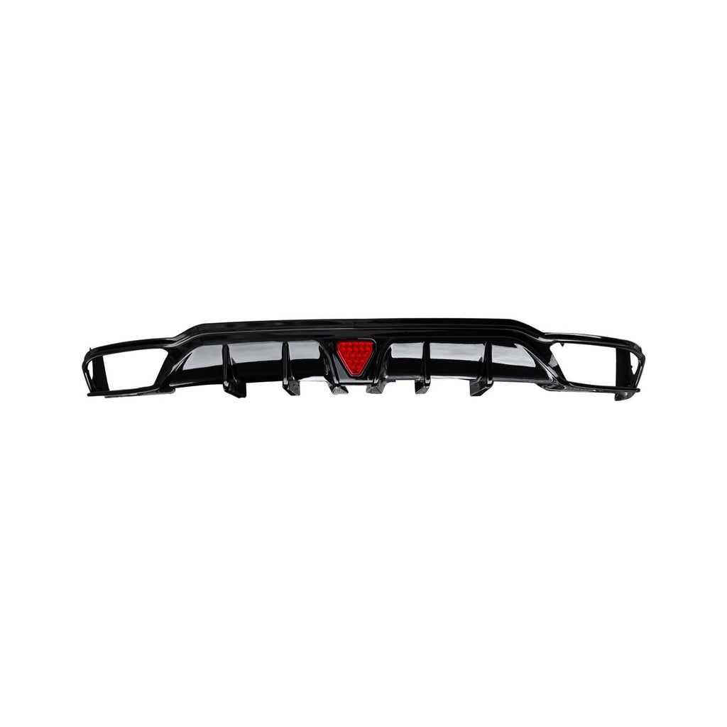 NINTE Rear Bumper Lip For 2022 - 2025 11th Gen Honda Civic Hatchback Rear Diffuser Gloss Black - NINTE