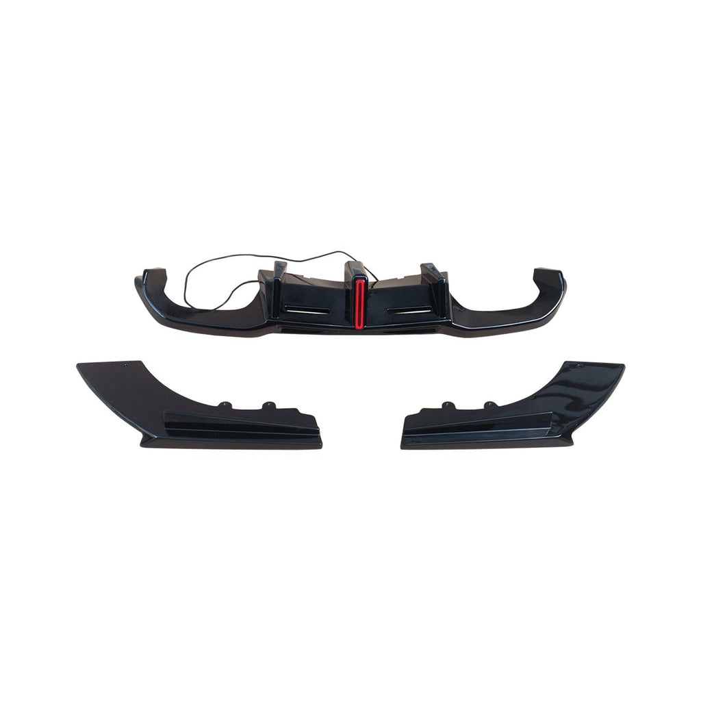 NINTE For 2016 - 2022 BMW 2 Series F87 M2 Rear Bumper Diffuser Lip W/ Light - NINTE