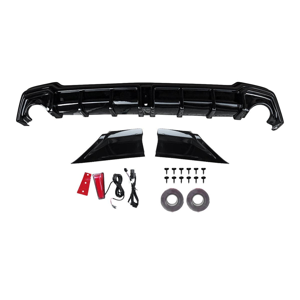 NINTE Rear Bumper For 2022 - 2025 11th Honda Civic Sedan Rear Diffuser with Corner Spats - NINTE
