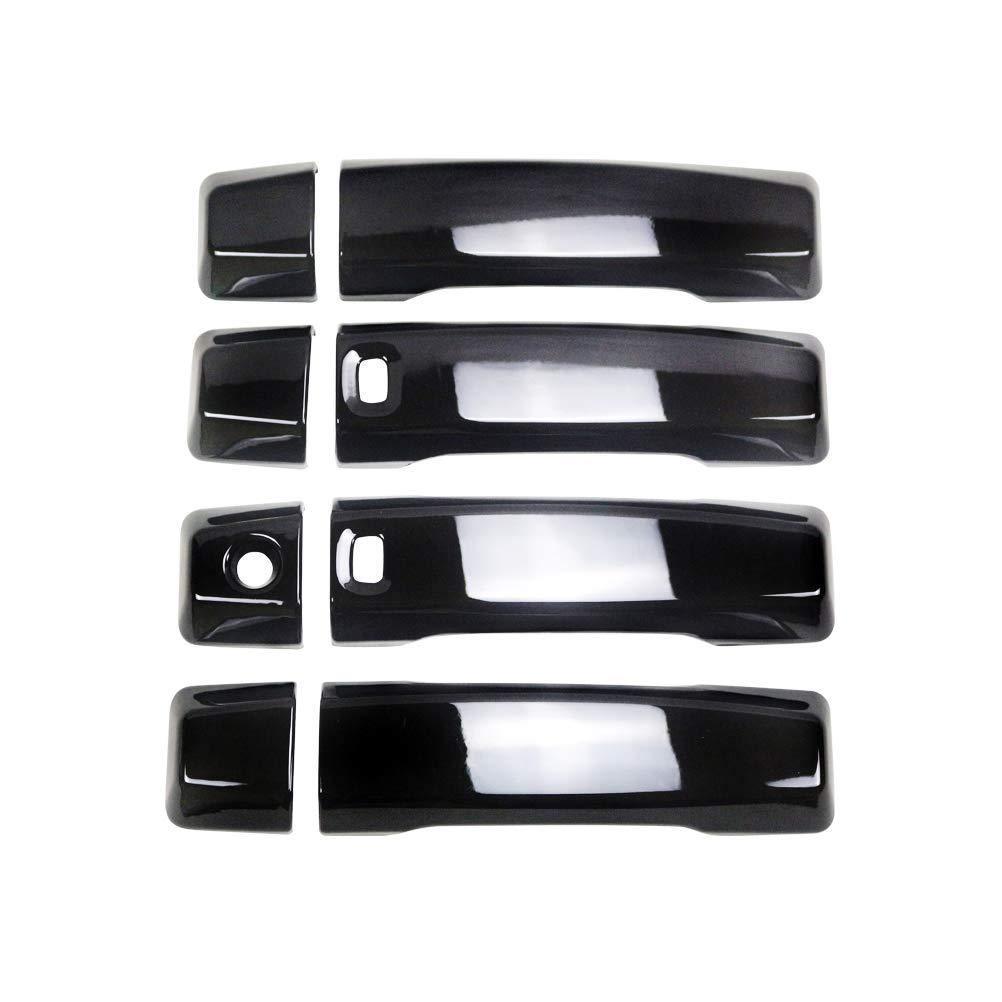 NINTE For 2016 - 2024 Nissan Titan Door Handle Covers Gloss Black Door Trim Cover With 2 Smart Keyholes ABS - NINTE